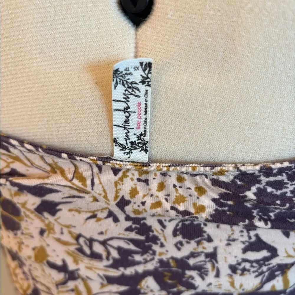 Free People Intimately Showdown Mini Dress, Purple Floral, Bodycon, Cutout, XS